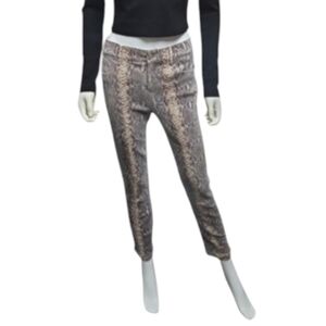 RTA | Madrid Python Embossed Lambskin Leather Skinny Pants Size 27 Snakeskin